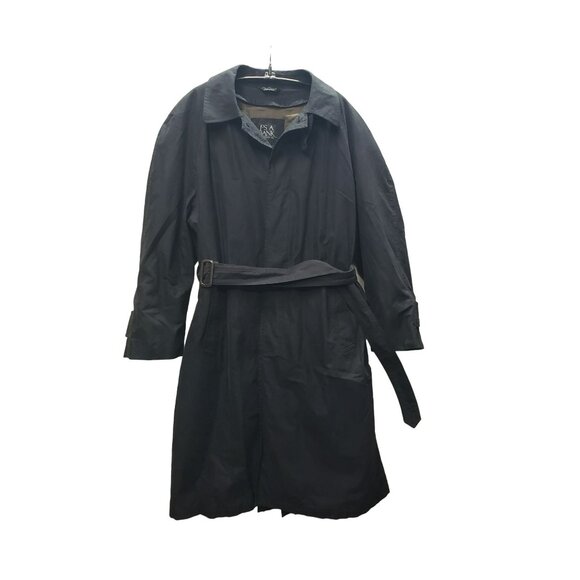 Jos. Joseph A Bank Black Trench Top Coat w removable liner Mens Size 40 S Short - Picture 1 of 15